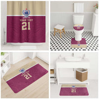 Queensland Samoa Custom Bathroom Set Maroon Pacific Polynesian Tribal Pattern - Polynesian Pride