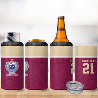 Queensland Samoa Custom 4 in 1 Can Cooler Tumbler Maroon Pacific Polynesian Tribal Pattern LT9 - Polynesian Pride