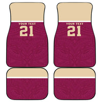Queensland Samoa Custom Car Mats Maroon Pacific Polynesian Tribal Pattern LT9 - Polynesian Pride