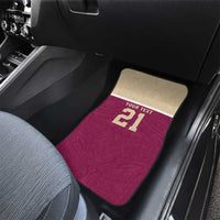 Queensland Samoa Custom Car Mats Maroon Pacific Polynesian Tribal Pattern LT9 - Polynesian Pride