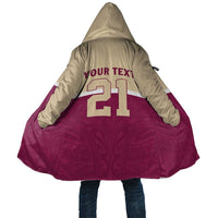 Queensland Samoa Custom Cloak Maroon Pacific Polynesian Tribal Pattern - Polynesian Pride