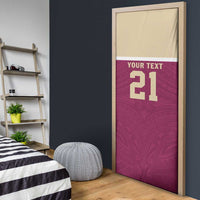 Queensland Samoa Custom Door Cover Maroon Pacific Polynesian Tribal Pattern LT9 - Polynesian Pride