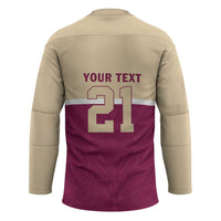 Queensland Samoa Custom Hockey Jersey Maroon Pacific Polynesian Tribal Pattern LT9 - Polynesian Pride
