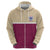Queensland Samoa Custom Hoodie Maroon Pacific Polynesian Tribal Pattern