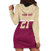 Queensland Samoa Custom Hoodie Dress Maroon Pacific Polynesian Tribal Pattern LT9 - Polynesian Pride