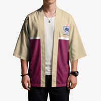 Queensland Samoa Custom Kimono Maroon Pacific Polynesian Tribal Pattern LT9 - Polynesian Pride