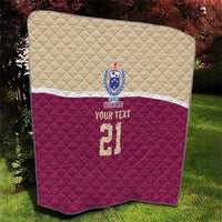 Queensland Samoa Custom Quilt Maroon Pacific Polynesian Tribal Pattern
