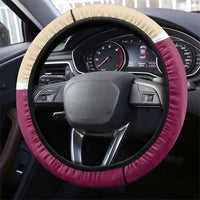 Queensland Samoa Steering Wheel Cover Maroon Pacific Polynesian Tribal Pattern LT9 - Polynesian Pride