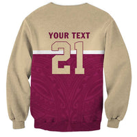 Queensland Samoa Custom Sweatshirt Maroon Pacific Polynesian Tribal Pattern LT9 - Polynesian Pride