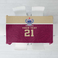 Queensland Samoa Custom Tablecloth Maroon Pacific Polynesian Tribal Pattern LT9 Maroon - Polynesian Pride