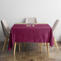 Queensland Samoa Custom Tablecloth Maroon Pacific Polynesian Tribal Pattern LT9 - Polynesian Pride