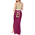 Queensland Samoa Custom Tank Maxi Dress Maroon Pacific Polynesian Tribal Pattern