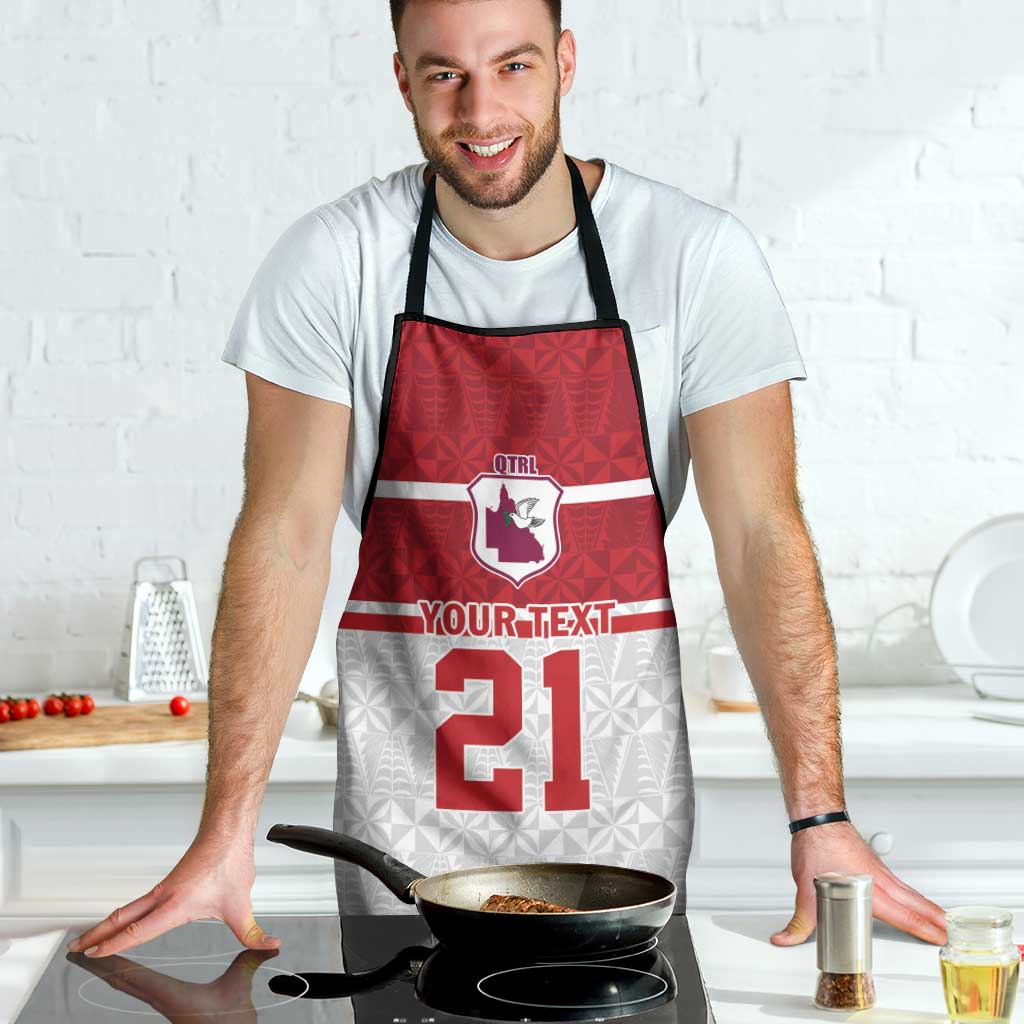 Queensland Tonga Custom Apron QLD with Tongan Ngatu Pattern LT9 - Polynesian Pride