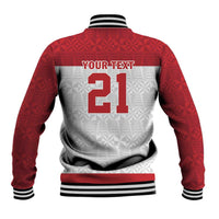 Queensland Tonga Custom Baseball Jacket QLD with Tongan Ngatu Pattern LT9 - Polynesian Pride