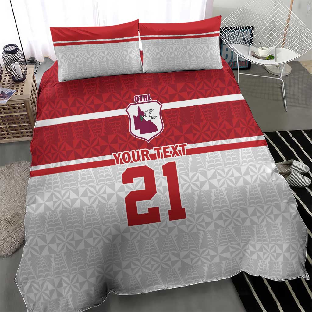 Queensland Tonga Custom Bedding Set QLD with Tongan Ngatu Pattern