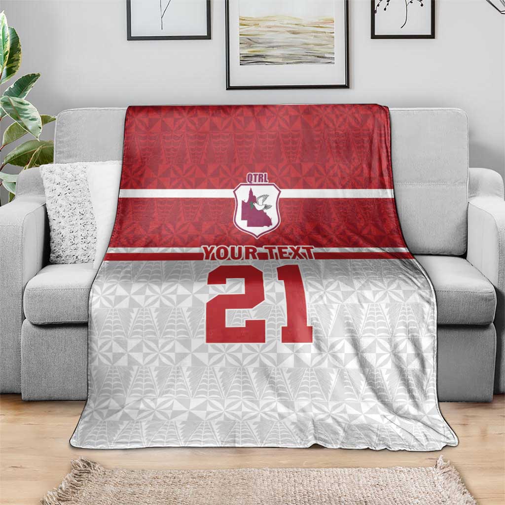 Queensland Tonga Custom Blanket QLD with Tongan Ngatu Pattern