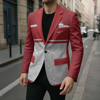 Queensland Tonga Custom Blazer QLD with Tongan Ngatu Pattern - Polynesian Pride