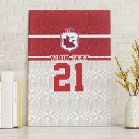 Queensland Tonga Custom Canvas Wall Art QLD with Tongan Ngatu Pattern LT9 Without Frame Red - Polynesian Pride