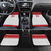 Queensland Tonga Custom Car Mats QLD with Tongan Ngatu Pattern LT9 Set 4pcs Red - Polynesian Pride