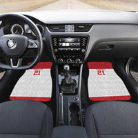 Queensland Tonga Custom Car Mats QLD with Tongan Ngatu Pattern LT9 Set 2pcs - Front Red - Polynesian Pride