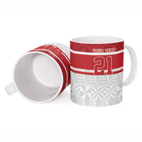 Queensland Tonga Custom Ceramic Mug QLD with Tongan Ngatu Pattern LT9 - Polynesian Pride