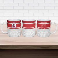 Queensland Tonga Custom Ceramic Mug QLD with Tongan Ngatu Pattern LT9 - Polynesian Pride