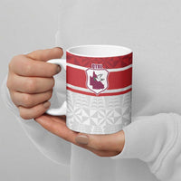 Queensland Tonga Custom Ceramic Mug QLD with Tongan Ngatu Pattern LT9 - Polynesian Pride