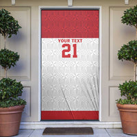 Queensland Tonga Custom Door Cover QLD with Tongan Ngatu Pattern LT9 Red - Polynesian Pride