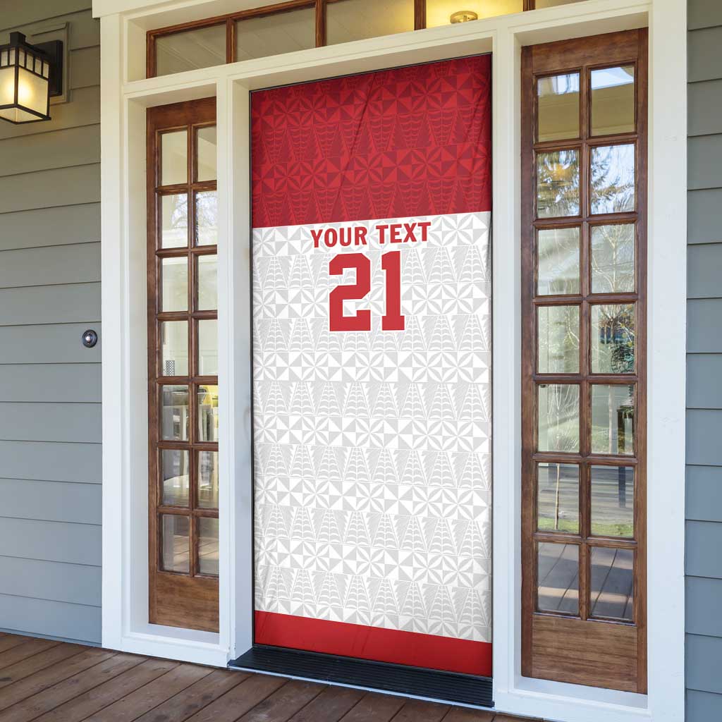 Queensland Tonga Custom Door Cover QLD with Tongan Ngatu Pattern LT9 - Polynesian Pride