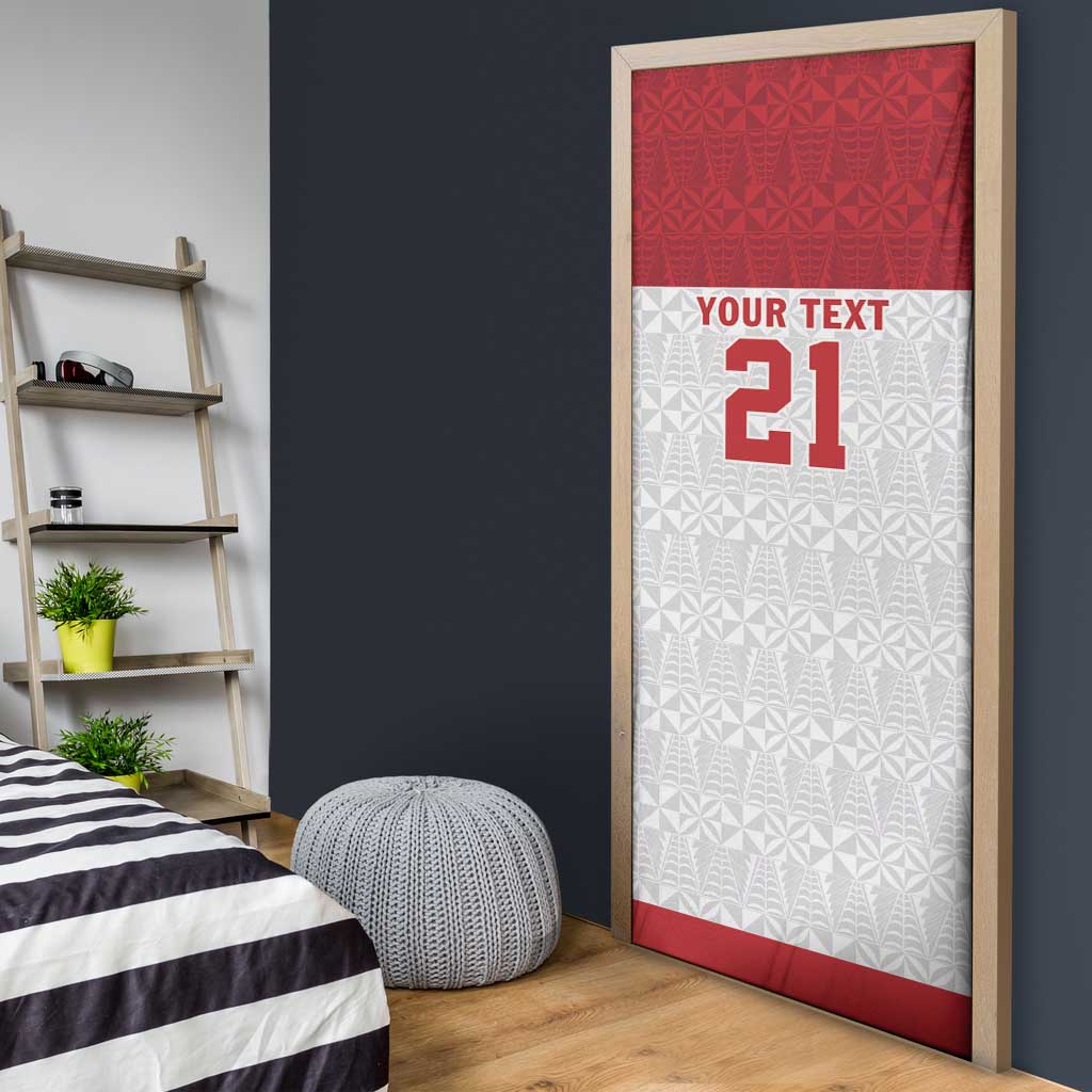 Queensland Tonga Custom Door Cover QLD with Tongan Ngatu Pattern LT9 - Polynesian Pride