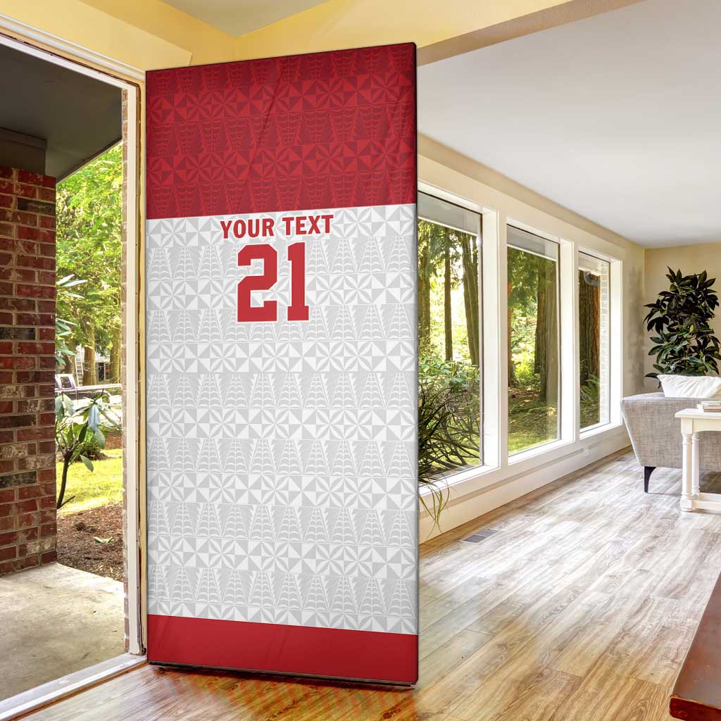 Queensland Tonga Custom Door Cover QLD with Tongan Ngatu Pattern LT9 - Polynesian Pride