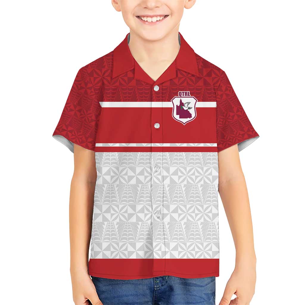 Queensland Tonga Custom Hawaiian Shirt QLD with Tongan Ngatu Pattern LT9 - Polynesian Pride