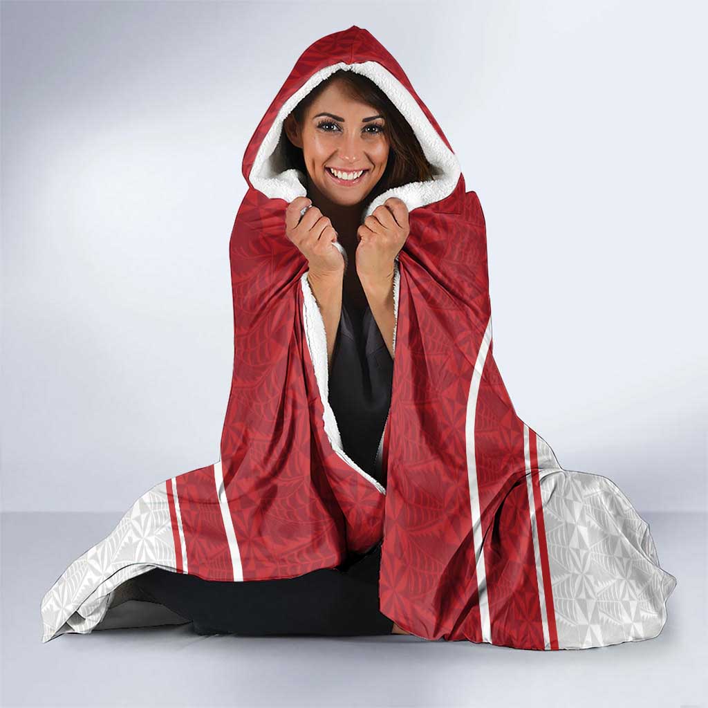 Queensland Tonga Custom Hooded Blanket QLD with Tongan Ngatu Pattern