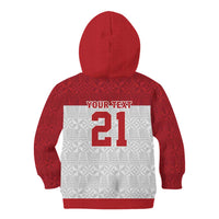 Queensland Tonga Custom Kid Hoodie QLD with Tongan Ngatu Pattern