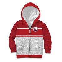 Queensland Tonga Custom Kid Hoodie QLD with Tongan Ngatu Pattern