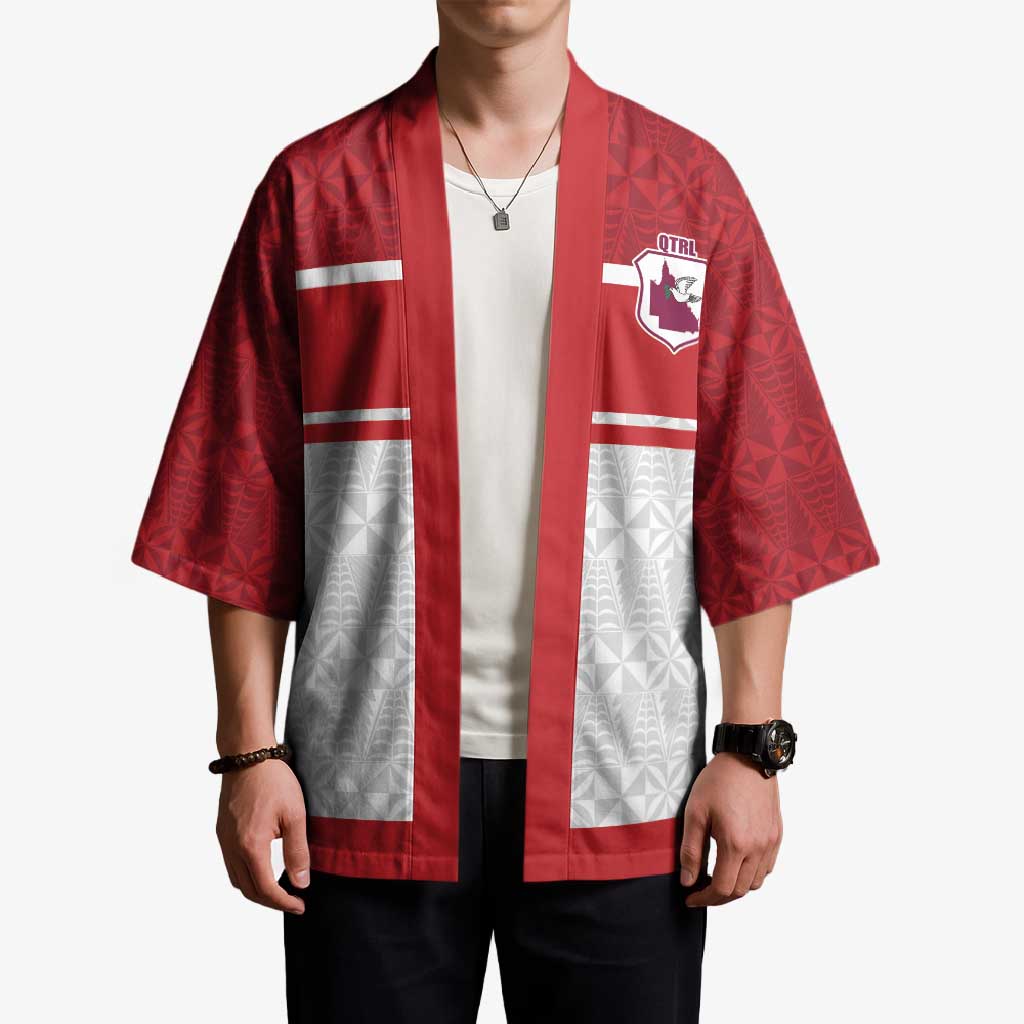 Queensland Tonga Custom Kimono QLD with Tongan Ngatu Pattern LT9 - Polynesian Pride