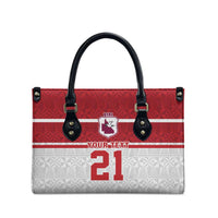 Queensland Tonga Custom Leather Bag QLD with Tongan Ngatu Pattern - Polynesian Pride