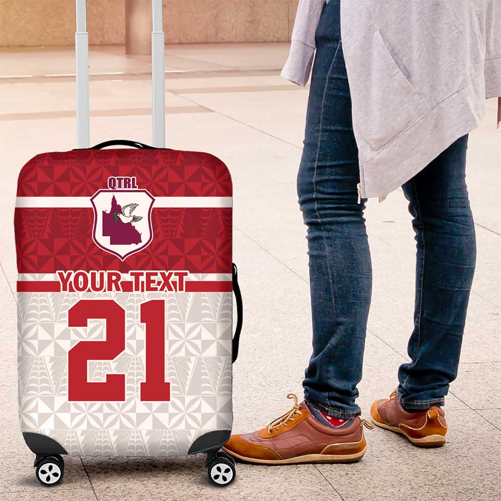 Queensland Tonga Custom Luggage Cover QLD with Tongan Ngatu Pattern