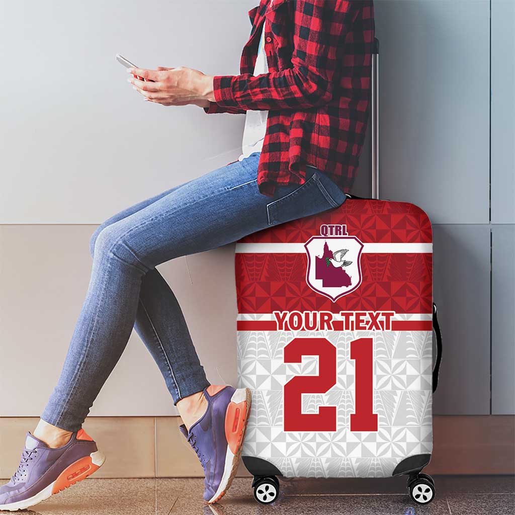 Queensland Tonga Custom Luggage Cover QLD with Tongan Ngatu Pattern