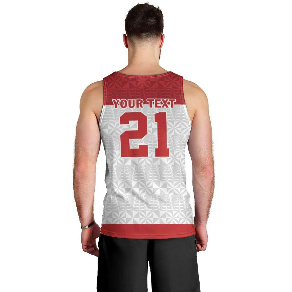 Queensland Tonga Custom Men Tank Top QLD with Tongan Ngatu Pattern LT9 - Polynesian Pride