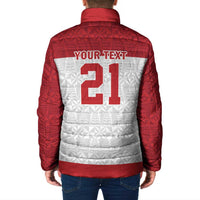 Queensland Tonga Custom Padded Jacket QLD with Tongan Ngatu Pattern LT9 - Polynesian Pride