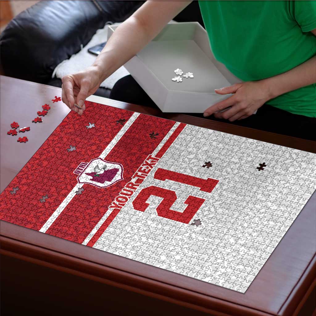 Queensland Tonga Custom Puzzle QLD with Tongan Ngatu Pattern LT9 - Polynesian Pride