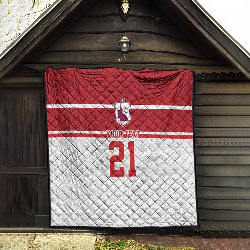 Queensland Tonga Custom Quilt QLD with Tongan Ngatu Pattern