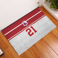 Queensland Tonga Custom Rubber Doormat QLD with Tongan Ngatu Pattern LT9 - Polynesian Pride