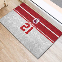 Queensland Tonga Custom Rubber Doormat QLD with Tongan Ngatu Pattern LT9 - Polynesian Pride