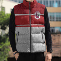Queensland Tonga Custom Sleeveless Puffer Jacket QLD with Tongan Ngatu Pattern LT9 - Polynesian Pride