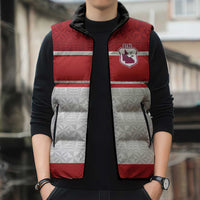 Queensland Tonga Custom Sleeveless Puffer Jacket QLD with Tongan Ngatu Pattern LT9 - Polynesian Pride