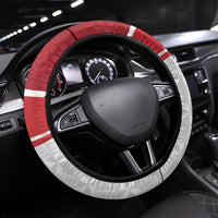 Queensland Tonga Steering Wheel Cover QLD with Tongan Ngatu Pattern LT9 Universal Fit Red - Polynesian Pride