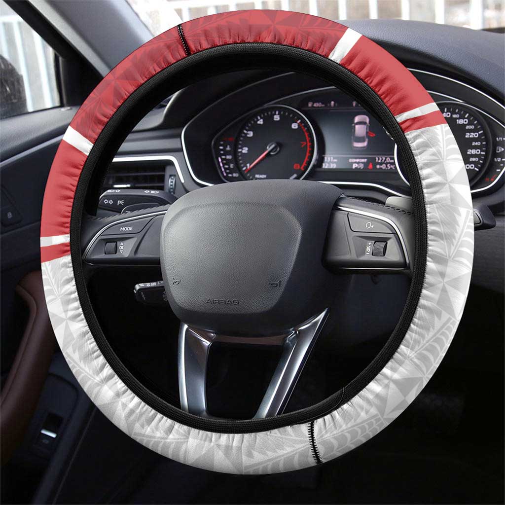Queensland Tonga Steering Wheel Cover QLD with Tongan Ngatu Pattern LT9 - Polynesian Pride