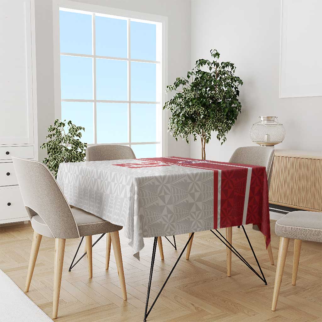 Queensland Tonga Custom Tablecloth QLD with Tongan Ngatu Pattern LT9 - Polynesian Pride